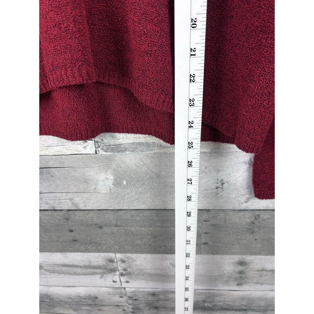 Eileen Fisher V Neck Wool Blend Sweater Size Large Red Classic Work Quiet Luxury